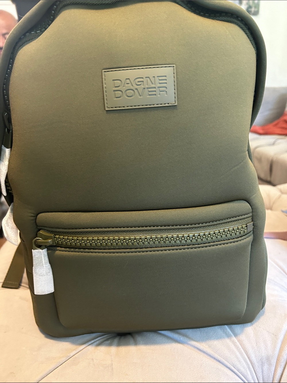 Dagne Dover Olive Green Neoprene Backpack
